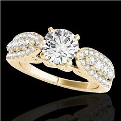 2 CTW H-SI/I Certified Diamond Solitaire Ring 10K Yellow Gold - REF-305N5Y - 35270