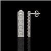 Image 2 : 5.31 CTW Princess Diamond Designer Earrings 18K White Gold - REF-978K4W - 42638