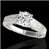 Image 1 : 1 CTW H-SI/I Certified Diamond Solitaire Ring 10K White Gold - REF-152A8X - 35182