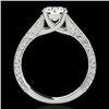 Image 2 : 1 CTW H-SI/I Certified Diamond Solitaire Ring 10K White Gold - REF-152A8X - 35182