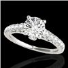 Image 1 : 1.5 CTW H-SI/I Certified Diamond Solitaire Ring 10K White Gold - REF-214H5A - 34988