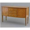 Image 1 : An Edwardian satinwood and string inlaid bow front sideboard, by Maple & Co, Paris, with three ce...