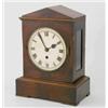 Image 1 : An early Victorian mahogany bracket clock, with plain architectural case, Roman dial and single f...