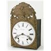 Image 1 : A 19th century French embossed brass wall clock, with enamelled Roman dial, signed Lamartinie a S...
