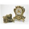 Image 1 : A 19th century Louis XV design boulle work mantel clock, with rococo scroll ormolu mounts and gil...