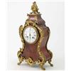 Image 1 : A French Louis XVI design ormolu mounted tortoiseshell mantel clock, with enamelled dial, retaile...