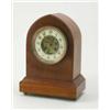 Image 1 : An Edwardian mahogany mantel clock, with lancet case and visible escapement, 12.5ins...