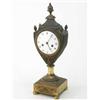 Image 1 : An early 19th century French bronze and ormolu mantel clock, in urn shaped case with enamelled Ro...