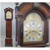 Image 1 : A George III mahogany 8-day longcase clock, the 12inch arched brass dial with strike/silent , sil...