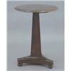 Image 1 : An early Victorian mahogany circular occasional table, with triangular stem and triform base with...