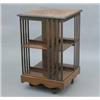 Image 1 : An Edwardian inlaid rosewood two tier revolving bookcase, of square form, 1ft 8ins...
