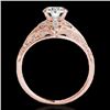Image 2 : 1.36 CTW H-SI/I Certified Diamond Solitaire Antique Ring 10K Rose Gold - REF-172T8M - 34712