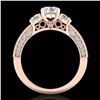 Image 1 : 2.07 CTW VS/SI Diamond Solitaire Art Deco 3 Stone Ring 18K Rose Gold - REF-270W2F - 37017