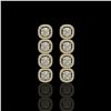 Image 1 : 5.28 CTW Cushion Diamond Designer Earrings 18K Yellow Gold - REF-981H6A - 42631
