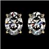 2.50 CTW Certified VS/SI Quality Oval Diamond Stud Earrings 10K Yellow Gold - REF-840T2M - 33113