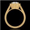 1.33 CTW VS/SI Diamond Solitaire Art Deco Ring 18K Yellow Gold - REF-418M2H - 37105