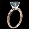 Image 4 : 2.50 CTW Certified Intense Blue SI Diamond Solitaire Engagement Ring 10K Rose Gold - REF-608F5N - 32