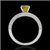 Image 2 : 1.75 CTW Certified Si Intense Yellow Diamond Bypass Solitaire Ring 10K White Gold - REF-232Y8K - 351