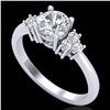 Image 1 : 1 CTW VS/SI Diamond Solitaire Ring 18K White Gold - REF-227H3A - 36935