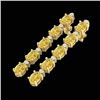 6 CTW Citrine & VS/SI Diamond Tennis Earrings 10K Yellow Gold - REF-38K2W - 21519
