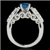 Image 2 : 1.7 CTW Si Certified Fancy Blue Diamond Solitaire Ring 10K White Gold - REF-180K2W - 35264