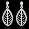 Image 1 : 2 CTW Micro Pave VS/SI Diamond Designer Earrings 18K White Gold - REF-170T2M - 21474