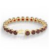 Image 4 : 35 CTW Garnet & Micro VS/SI Diamond Halo Designer Bracelet 14K Yellow Gold - REF-134K2W - 23311
