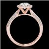 Image 2 : 1.4 CTW H-SI/I Certified Diamond Solitaire Halo Ring 10K Rose Gold - REF-170N4Y - 33299
