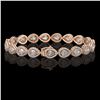 Image 2 : 12.38 CTW Pear Diamond Designer Bracelet 18K Rose Gold - REF-2270Y4K - 42645