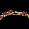 Image 1 : 71.85 CTW Ruby & VS/SI Certified Diamond Eternity Necklace 10K Yellow Gold - REF-563K6W - 29516