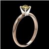 Image 4 : 0.50 CTW Certified Intense Yellow SI Diamond Solitaire Engagement Ring 10K Rose Gold - REF-58N2Y - 3