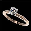 Image 1 : 0.76 CTW Certified H-SI/I Quality Diamond Solitaire Engagement Ring 10K Rose Gold - REF-118W2F - 363