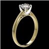 Image 4 : 1.03 CTW Certified H-SI/I Quality Diamond Solitaire Engagement Ring 10K Yellow Gold - REF-199H5A - 3