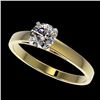 Image 1 : 0.78 CTW Certified H-SI/I Quality Diamond Solitaire Engagement Ring 10K Yellow Gold - REF-97X5T - 36