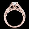 Image 2 : 1.4 CTW H-SI/I Certified Diamond Solitaire Ring 10K Rose Gold - REF-161W8F - 35015