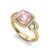 Image 2 : 2.75 CTW Morganite & Micro VS/SI Diamond Ring 14K Rose Gold - REF-70W9F - 23007