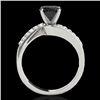 Image 2 : 1.4 CTW Certified VS Black Diamond Bypass Solitaire Ring 10K White Gold - REF-54W2F - 35075