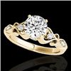 Image 1 : 1.15 CTW H-SI/I Certified Diamond Solitaire Antique Ring 10K Yellow Gold - REF-156H4A - 34812