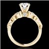 Image 2 : 1.15 CTW H-SI/I Certified Diamond Solitaire Antique Ring 10K Yellow Gold - REF-156H4A - 34812