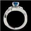 Image 2 : 2.01 CTW Si Certified Fancy Blue Diamond Bypass Solitaire Ring 10K White Gold - REF-254H5A - 35050