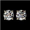 Image 1 : 1.50 CTW Certified H-SI/I Quality Diamond Solitaire Stud Earrings 10K Yellow Gold - REF-183X2T - 330