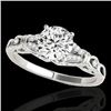 Image 1 : 1.2 CTW H-SI/I Certified Diamond Solitaire Ring 10K White Gold - REF-156M4H - 35250