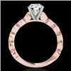 Image 2 : 1.5 CTW H-SI/I Certified Diamond Solitaire Ring 10K Rose Gold - REF-163X6T - 34881