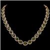 Image 1 : 41.6 CTW Tourmaline & Diamond Halo Necklace 10K Rose Gold - REF-768W4F - 41208