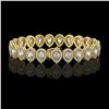 Image 2 : 15.85 CTW Pear Diamond Designer Bracelet 18K Yellow Gold - REF-2890A8X - 42772