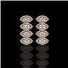 Image 1 : 5.33 CTW Marquise Diamond Designer Earrings 18K Rose Gold - REF-986W2F - 42783