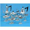 Image 1 : An American silver eight piece tea and coffee set, of Adam design with ebony knops and handles an...