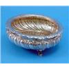 Image 1 : A Victorian silver bowl, with flared rim and decorated with a scrolling foliate border and spiral...