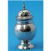 Image 1 : A George III silver pepper, of bulbous form with urn shape finial, maker Thomas Cumming, maker an...