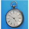 Image 1 : A Victorian silver keywind pocket chronometer with enamelled Roman dial and centre seconds, lever...